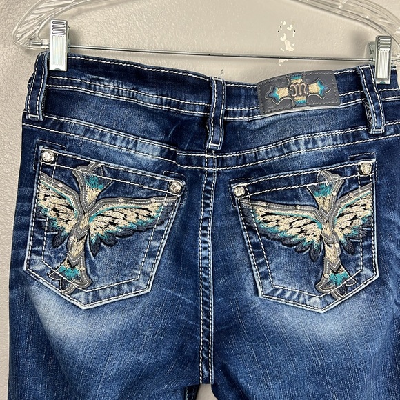 Miss Me Denim - Miss Me "Wing Cross" Distressed Bootcut jeans - size 30 (flawed)
